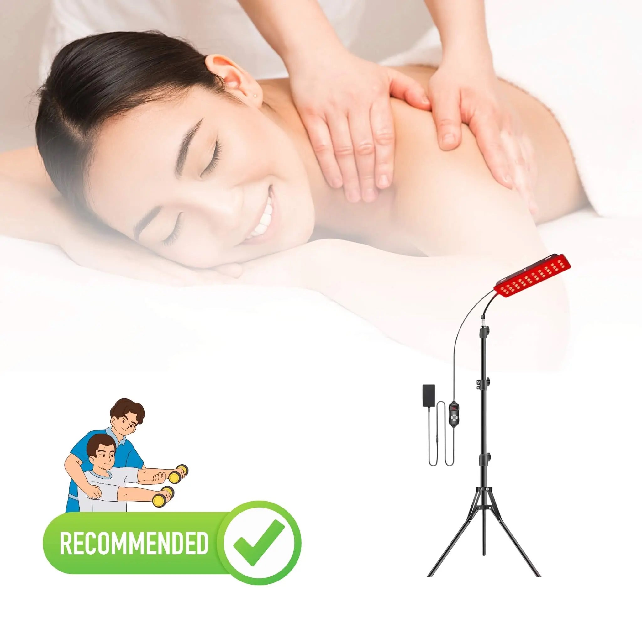 Lumorayvi Red Light Therapy Lamp – Dual Wavelength Deep Tissue Relief with Adjustable Floor Stand