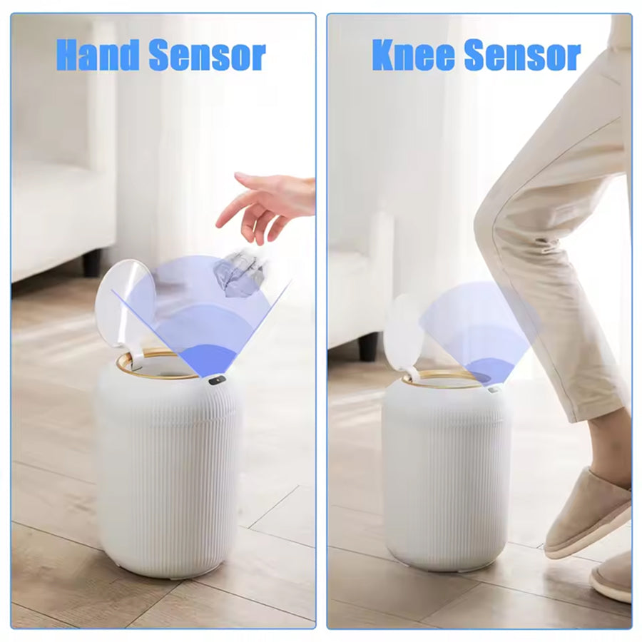 MaliPoxu 13-Gallon Smart Trash Can – Motion Sensor Lid, Odor-Filter System & Stainless Steel Finish
