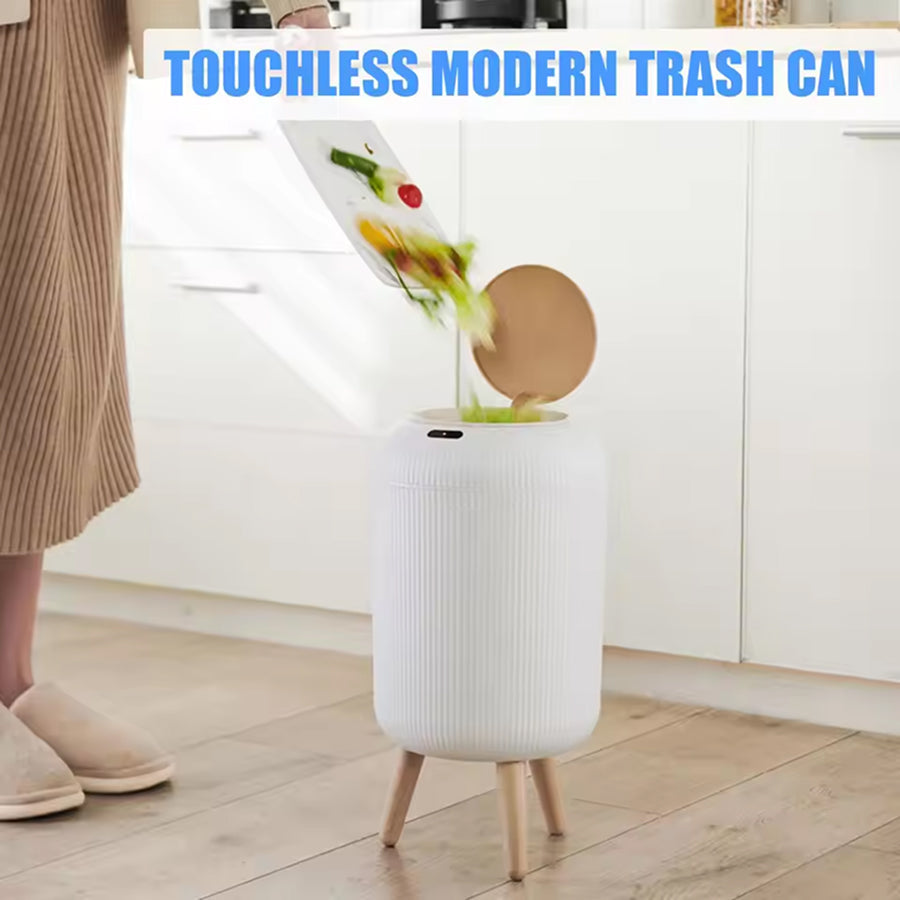 MaliPoxu 13-Gallon Smart Trash Can – Motion Sensor Lid, Odor-Filter System & Stainless Steel Finish