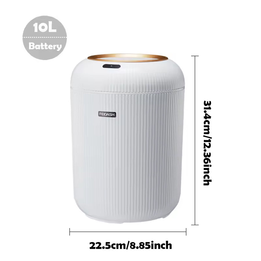 MaliPoxu 13-Gallon Smart Trash Can – Motion Sensor Lid, Odor-Filter System & Stainless Steel Finish