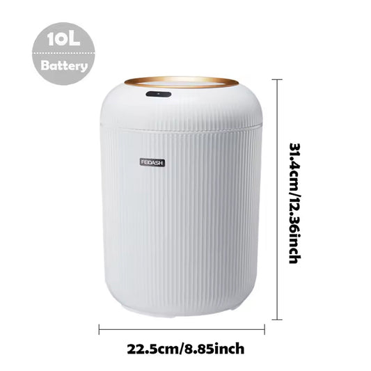 MaliPoxu 13-Gallon Smart Trash Can – Motion Sensor Lid, Odor-Filter System & Stainless Steel Finish