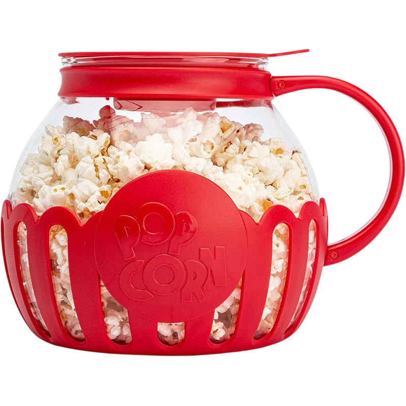 MazeJoid Glass Microwave Popcorn Popper Bowl