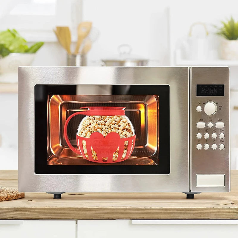 MazeJoid Glass Microwave Popcorn Popper Bowl