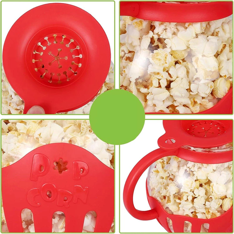 MazeJoid Glass Microwave Popcorn Popper Bowl