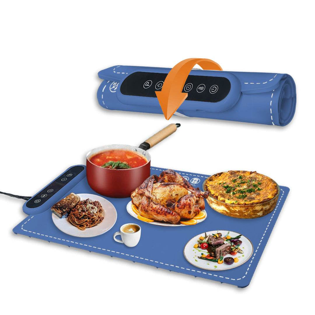 MealCobi Electric Food Warmer Mat 6 Temperature Settings 24-Hour Timer