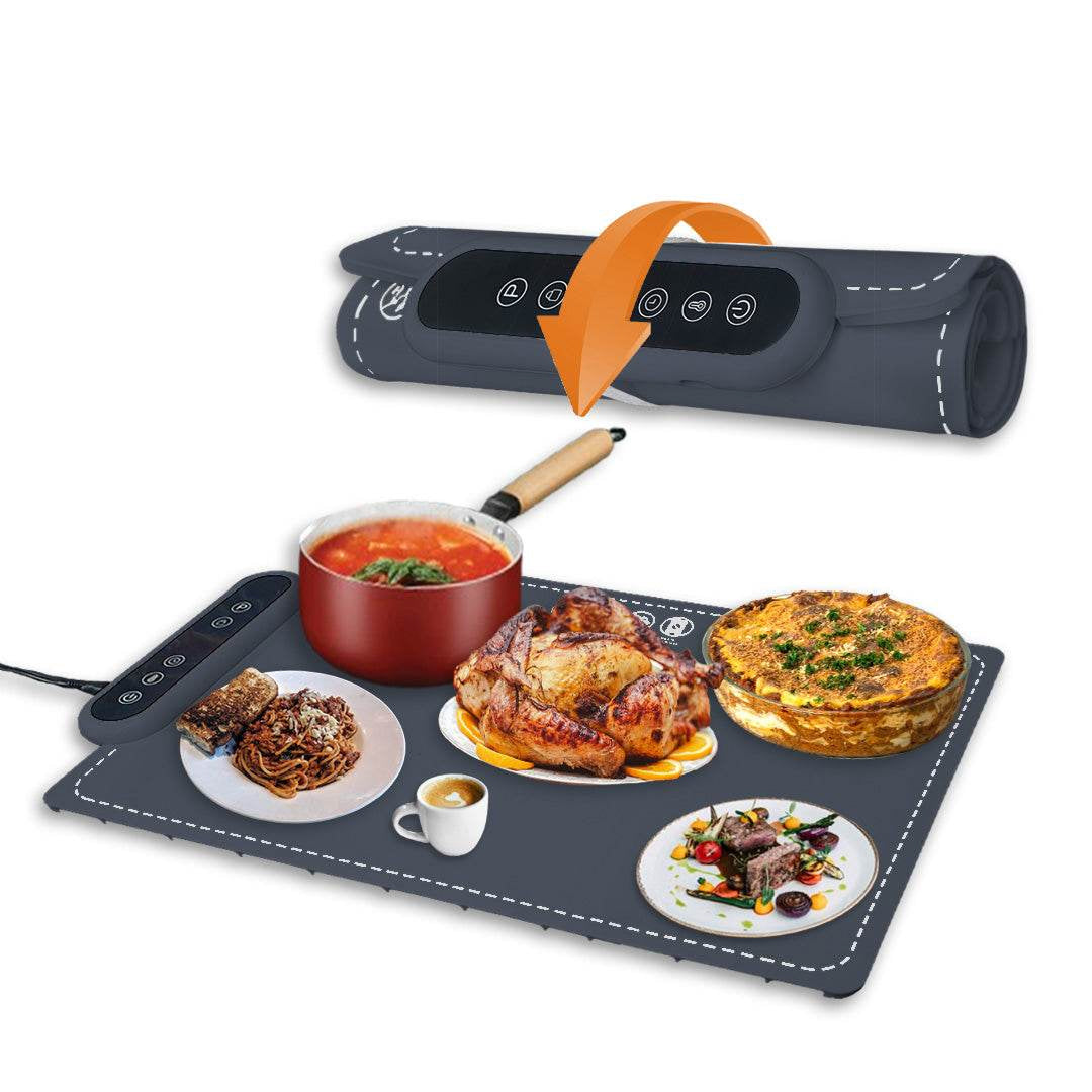 MealCobi Electric Food Warmer Mat 6 Temperature Settings 24-Hour Timer