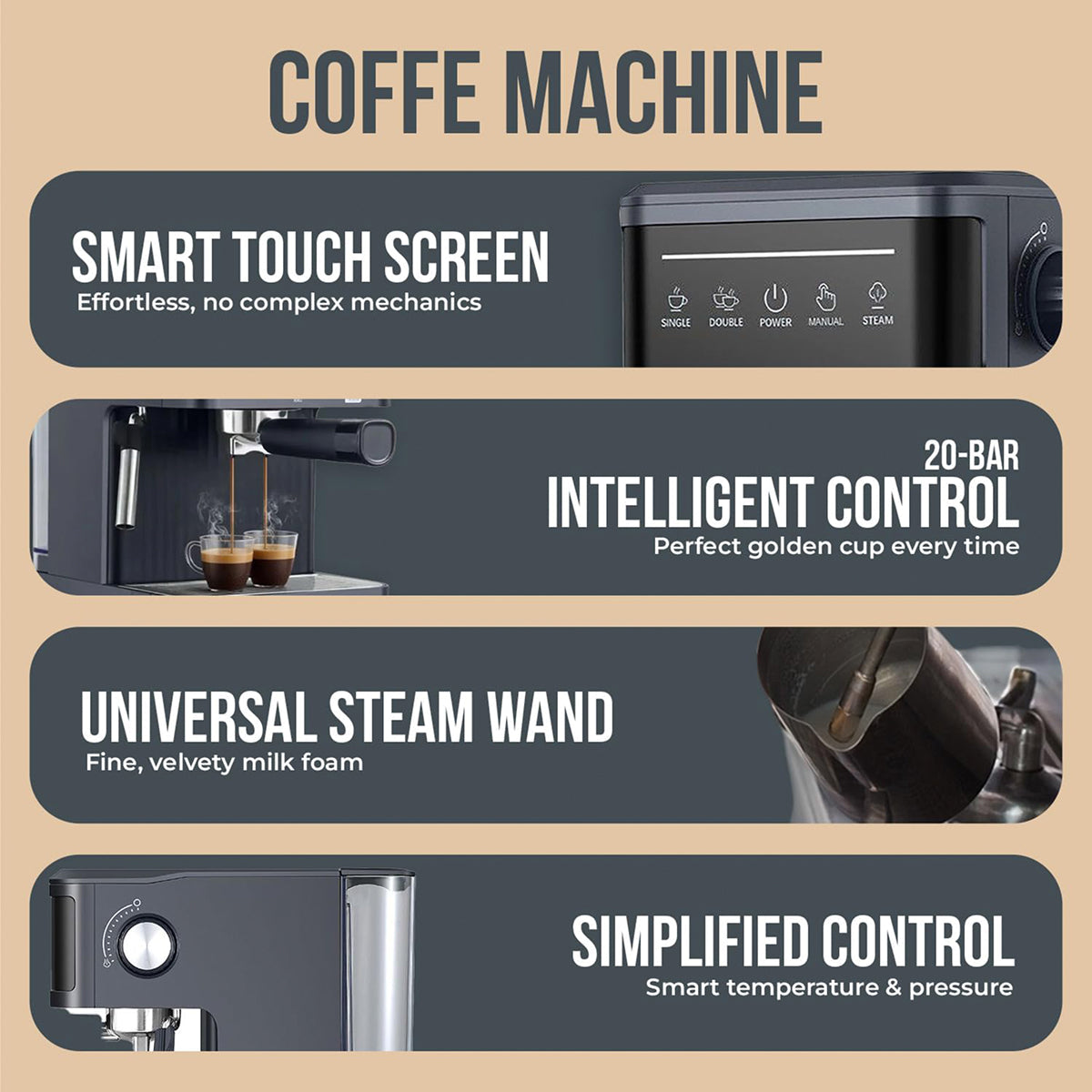 MelaZost Selectable 15 Or 20 Bar Dual-Speed Pump For Versatile Extraction Control