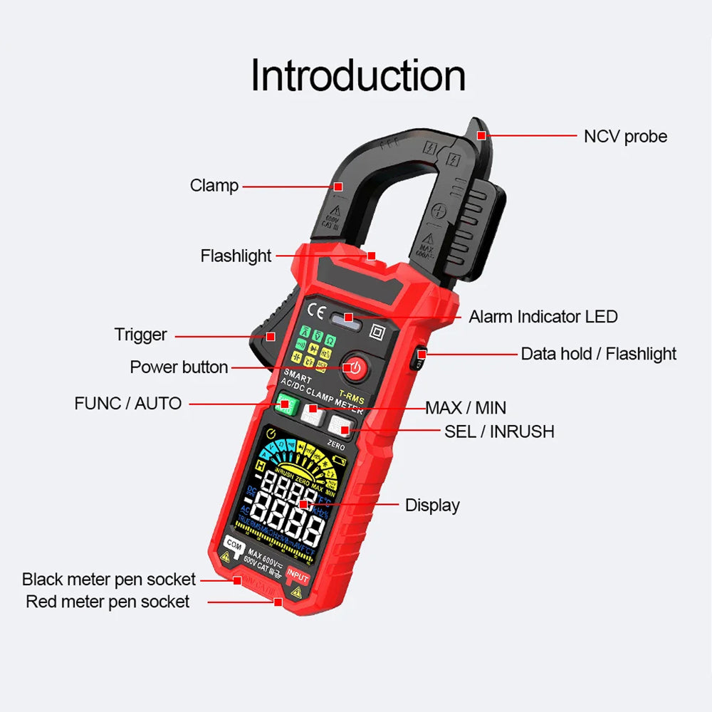 MereiCeci True RMS & 6000 Counts Maximum Precision Display