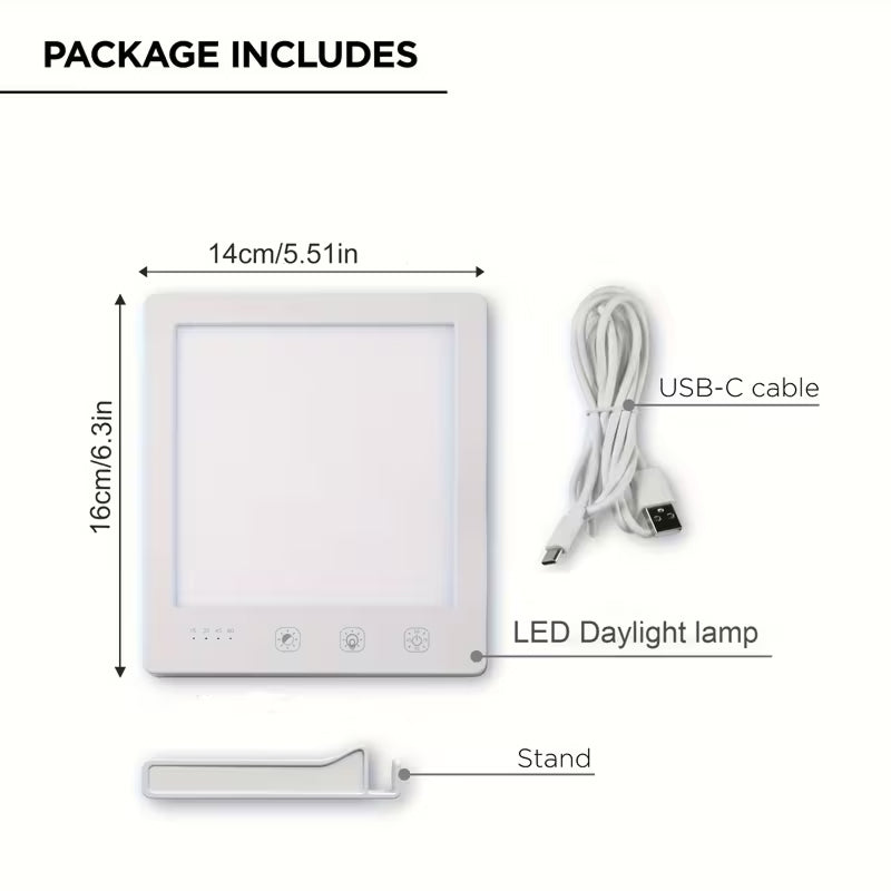 MiBeamix Sunlight Therapy Lamp – 10,000 Lux UV-Free LED, 3 Color Temps & Stepless Dimming