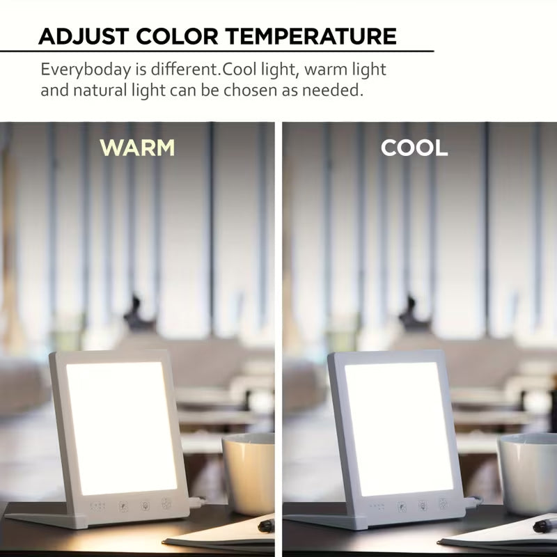 MiBeamix Sunlight Therapy Lamp – 10,000 Lux UV-Free LED, 3 Color Temps & Stepless Dimming
