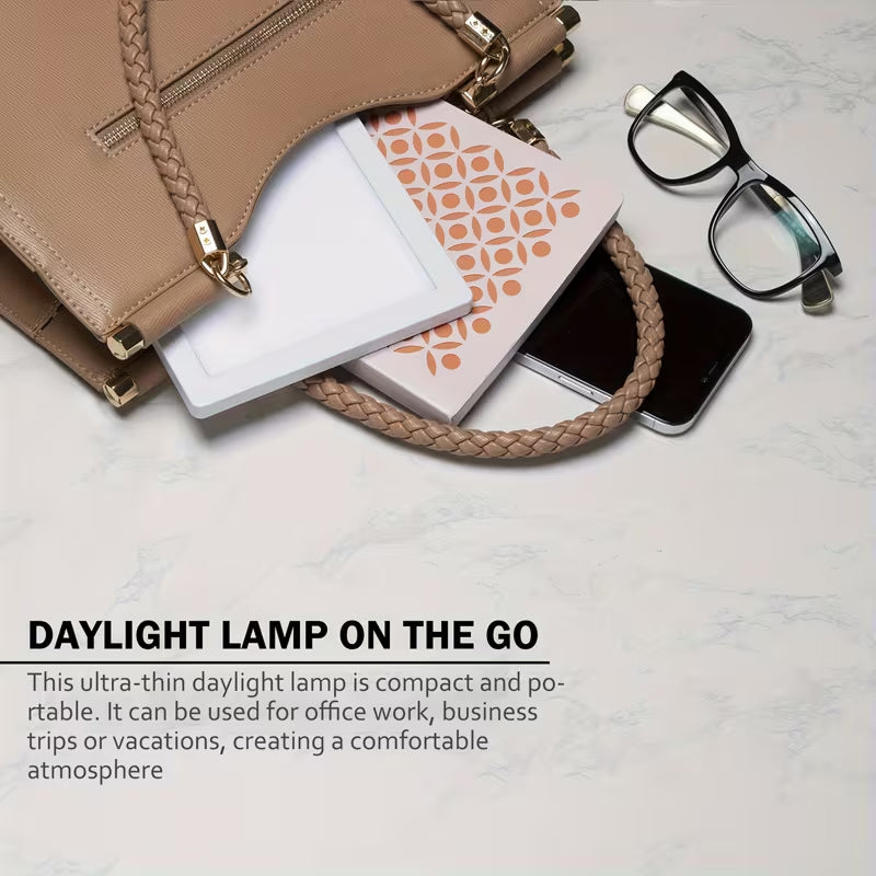 MiBeamix Sunlight Therapy Lamp – 10,000 Lux UV-Free LED, 3 Color Temps & Stepless Dimming