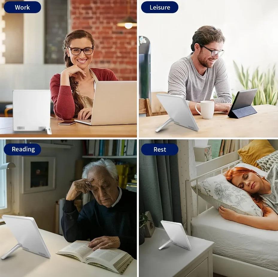 MiBeamix Sunlight Therapy Lamp – 10,000 Lux UV-Free LED, 3 Color Temps & Stepless Dimming