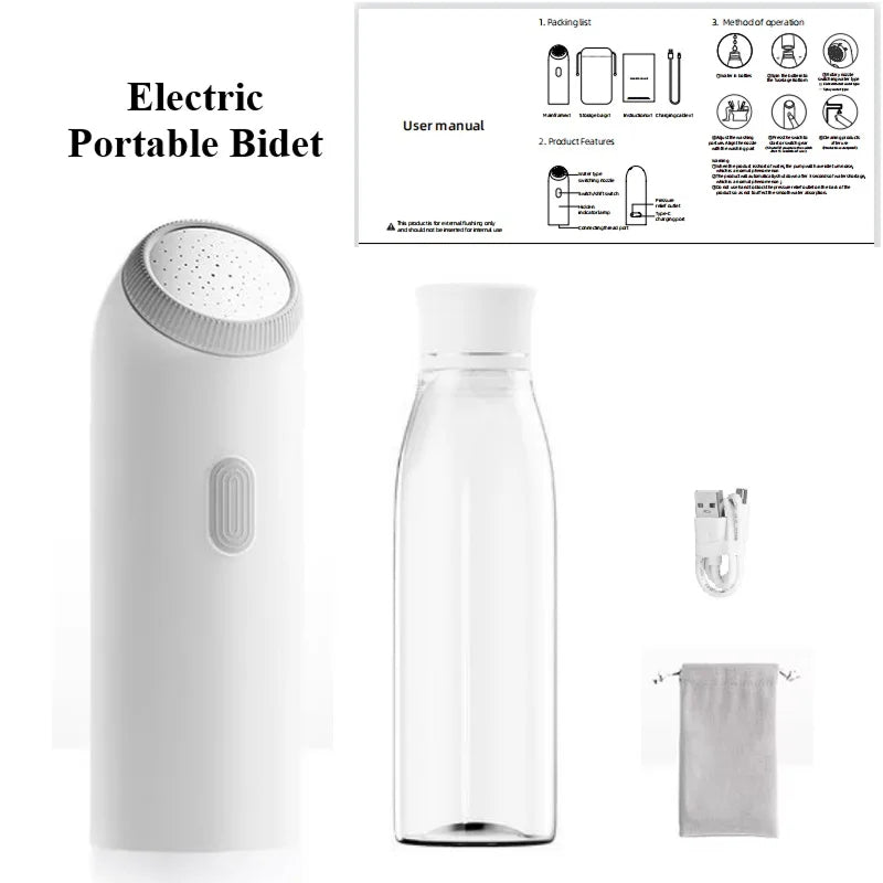 MidoFost Portable Bidet – USB-C Rechargeable IPX7 Waterproof Travel Wash with 4 Spray Modes