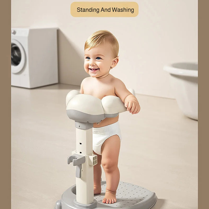 MinosBath Semi-Automatic Locking Handrail Wraps Securely Around Child For Slip Prevention