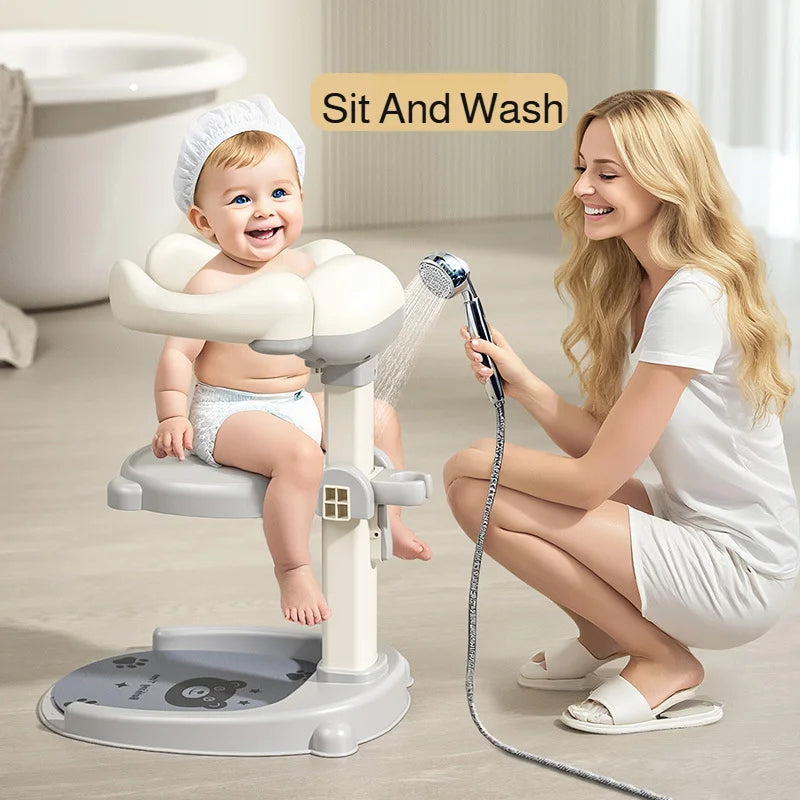 MinosBath Semi-Automatic Locking Handrail Wraps Securely Around Child For Slip Prevention