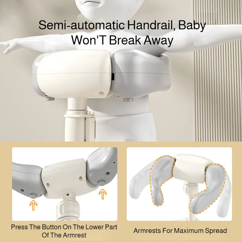 MinosBath Semi-Automatic Locking Handrail Wraps Securely Around Child For Slip Prevention
