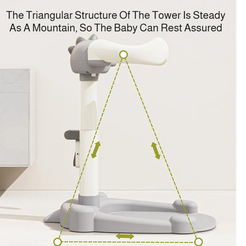 MinosBath Semi-Automatic Locking Handrail Wraps Securely Around Child For Slip Prevention
