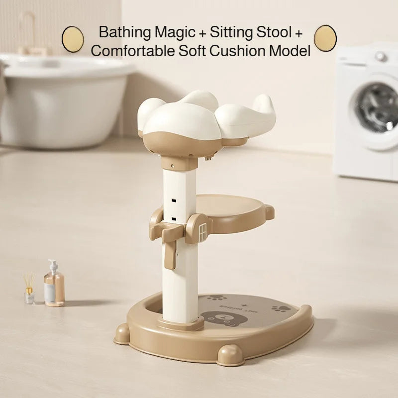 MinosBath Semi-Automatic Locking Handrail Wraps Securely Around Child For Slip Prevention