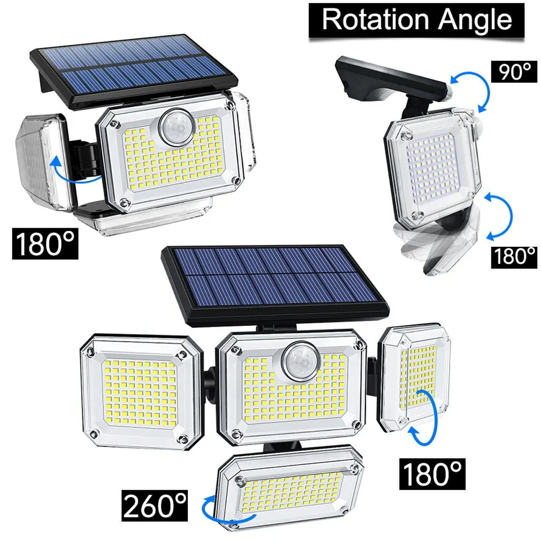 MixeBrix Solar Flood Light – 2000LM Motion Activated LED, IP65 Waterproof & Remote Control