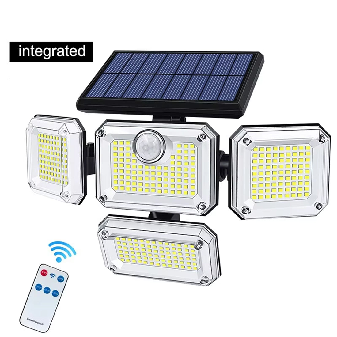 MixeBrix Solar Flood Light – 2000LM Motion Activated LED, IP65 Waterproof & Remote Control