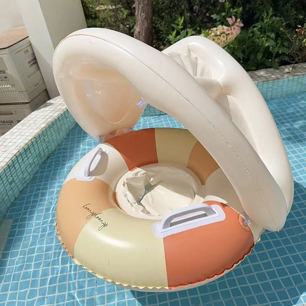 MofisCox Smart Baby Swimming Float – Anti-Flip Safety Canopy, Dual Inflation Chambers & Skin-Friendly Material