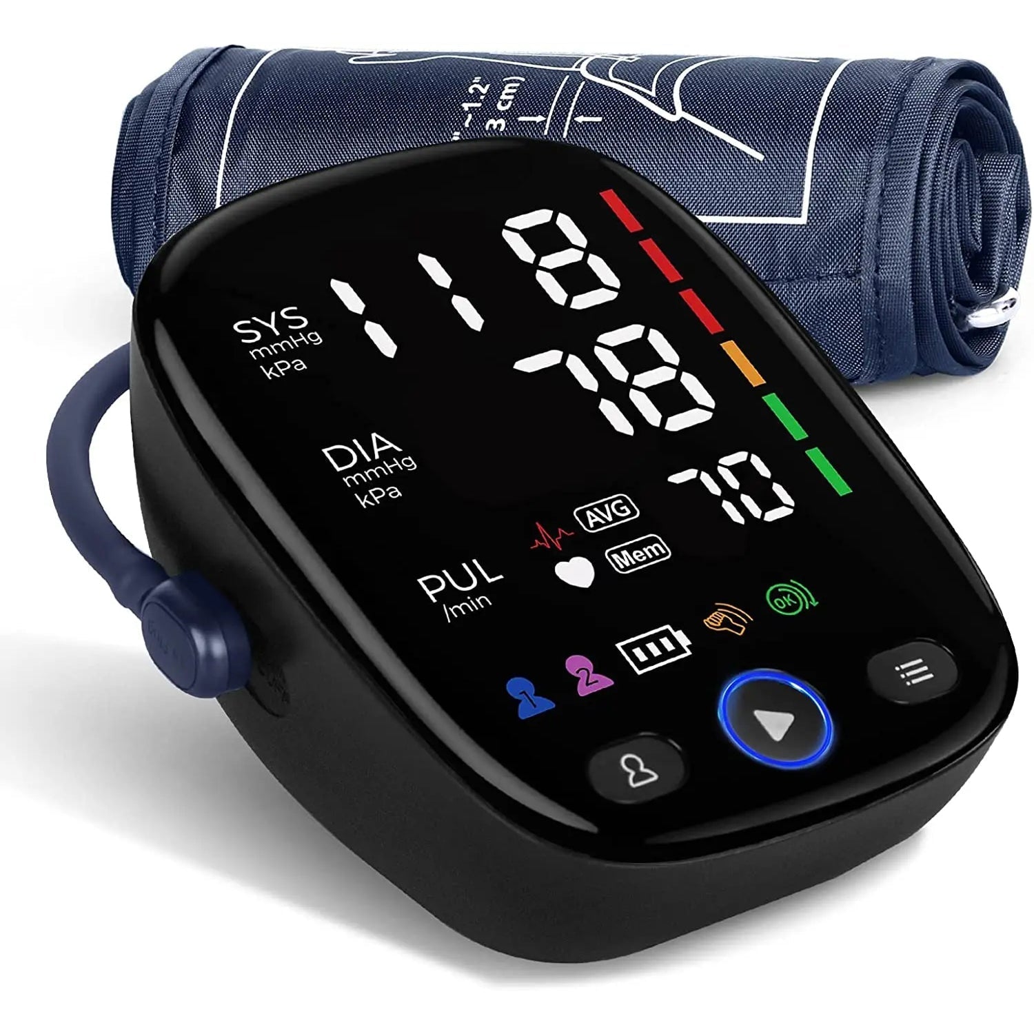 MoniBludex Blood Pressure Monitor Upper Arm Precision LED Touchscreen with 240-Reading Memory