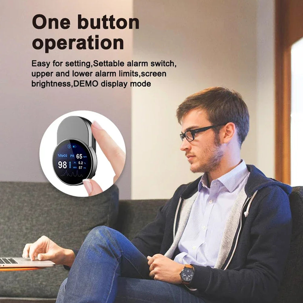OxiMetik Fingertip Pulse Oximeter – Blood Oxygen Saturation & Heart Rate Monitor with OLED Display
