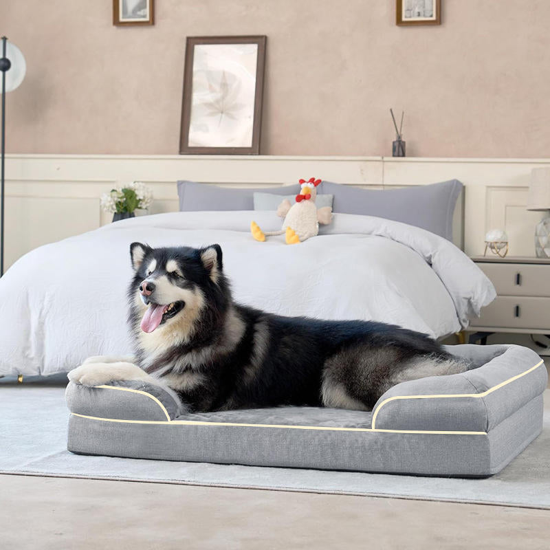 PawComfi Orthopedic Memory Foam Bed – Joint Support, Waterproof Liner & Machine Washable Cover