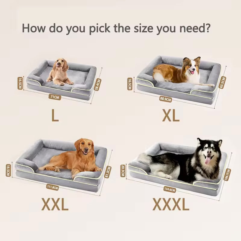 PawComfi Orthopedic Memory Foam Bed – Joint Support, Waterproof Liner & Machine Washable Cover