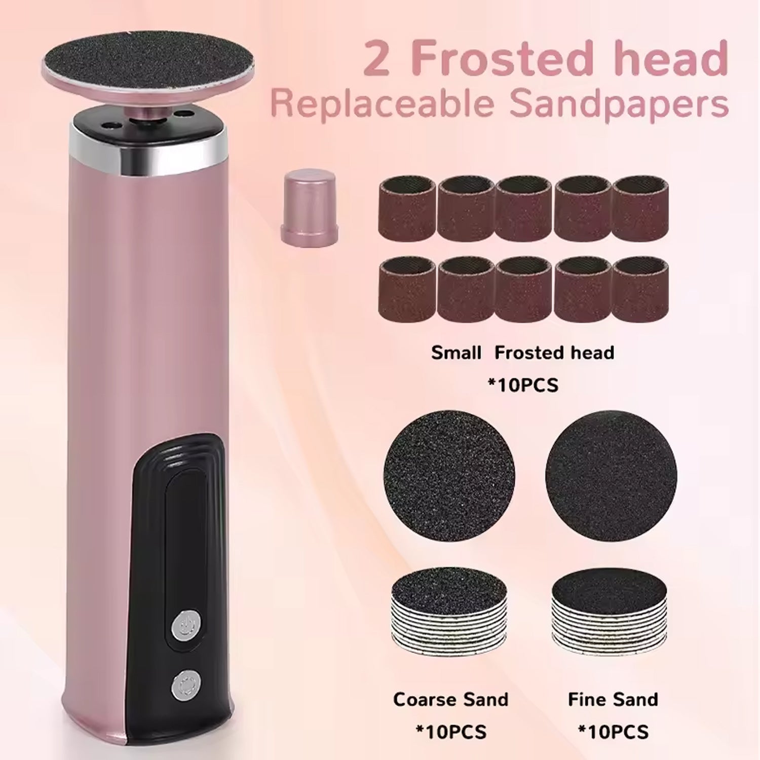 PediVyva High-speed 1000 RPM motor for efficient callus removal