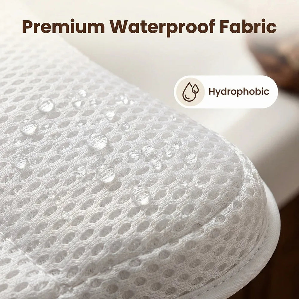 PilivKaxi Ergonomic Bath Pillow – High-Density Neck Cushion, Powerful Suction Cups & Breathable Tech