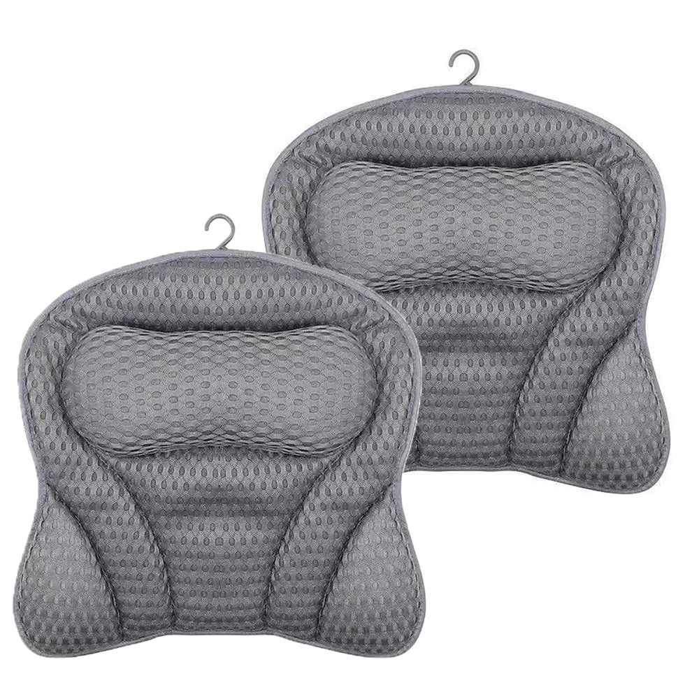 PilivKaxi Ergonomic Bath Pillow – High-Density Neck Cushion, Powerful Suction Cups & Breathable Tech