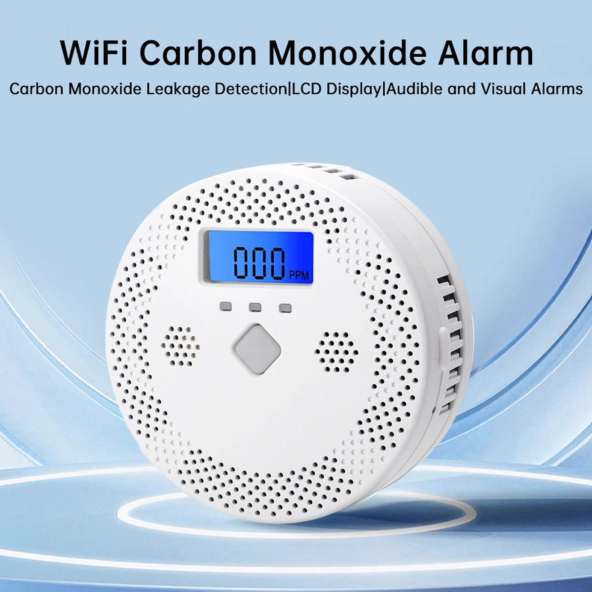 Continuous CO Monitoring With 70dB+ Audible And Visual Alarm At 128ppm Threshold