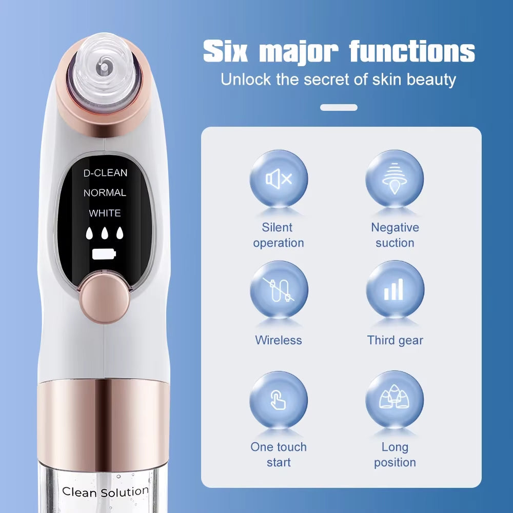 PurePreti Vacuum Pore Cleaner – 5 Suction Levels, 4 Replaceable Probes & USB Rechargeable