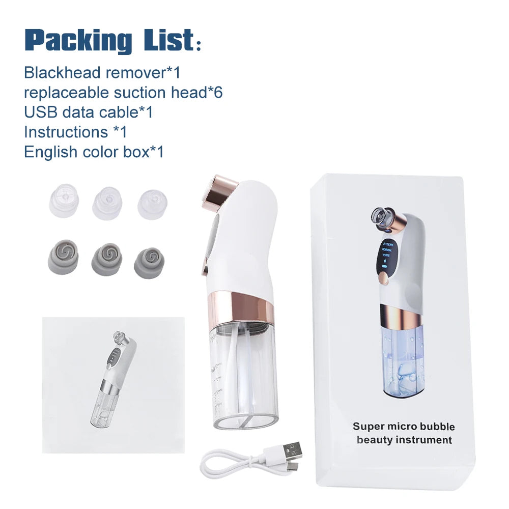 PurePreti Vacuum Pore Cleaner – 5 Suction Levels, 4 Replaceable Probes & USB Rechargeable