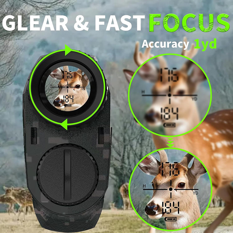ScoWildy Hunting Rangefinder 1000m with Slope Compensation & Flagpole Lock