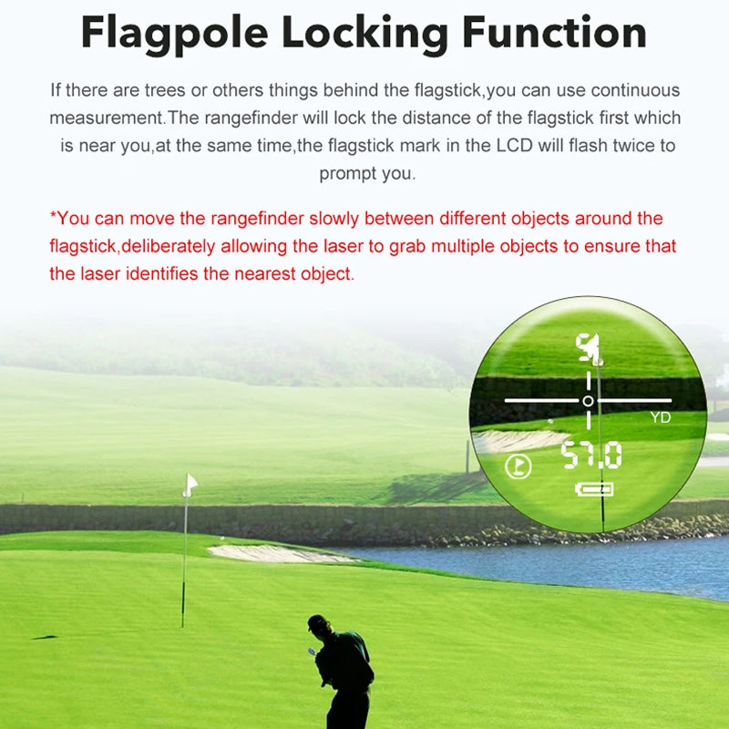ScoWildy Hunting Rangefinder 1000m with Slope Compensation & Flagpole Lock