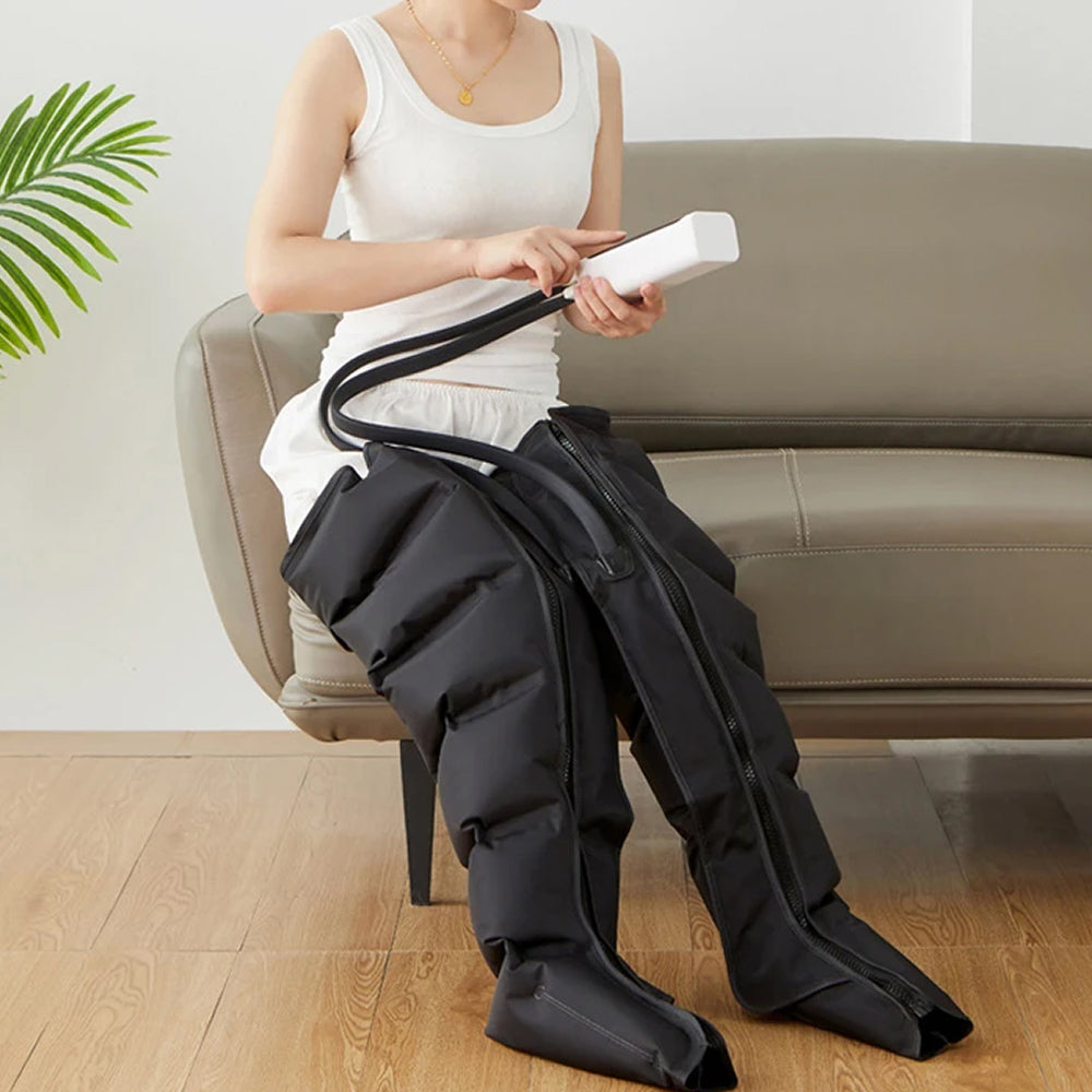 ReliaLeg Air Compression Boots with 9 Massage Modes, 3-Speed Intensity, 360° Coverage and Intuitive LED Touch Screen