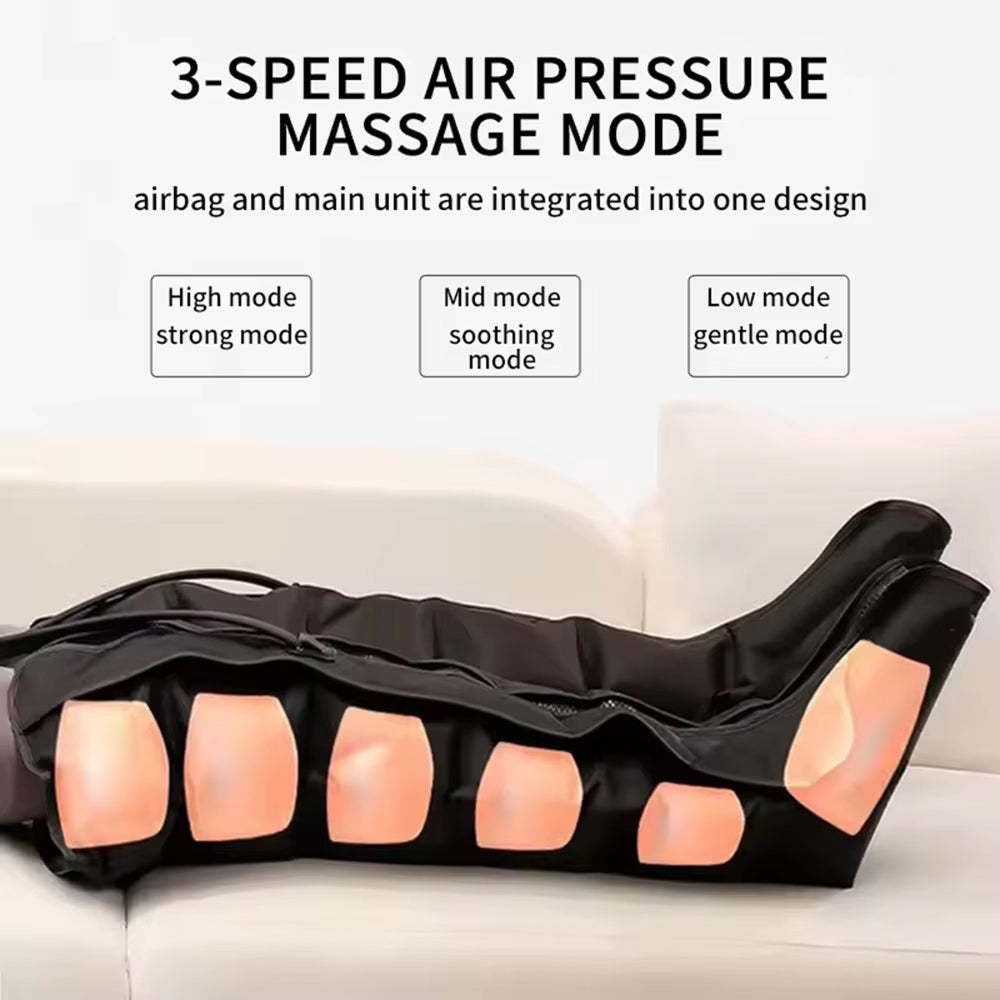 ReliaLeg Air Compression Boots with 9 Massage Modes, 3-Speed Intensity, 360° Coverage and Intuitive LED Touch Screen