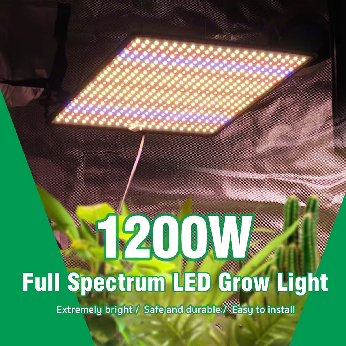 ResBloomi LED Grow Lights – Full Spectrum Sun-Like Spectrum, 10 Dimming Levels & Auto Cycle Timer
