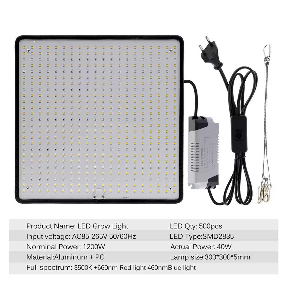 ResBloomi LED Grow Lights – Full Spectrum Sun-Like Spectrum, 10 Dimming Levels & Auto Cycle Timer