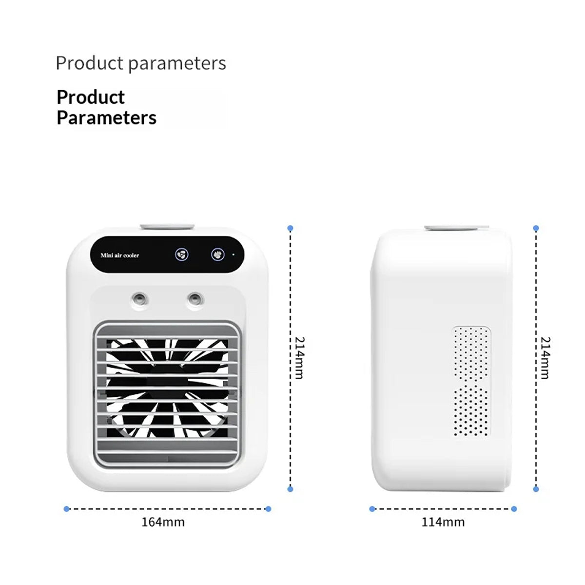 RimiLoxa 3-in-1 Portable Air Conditioner – Personal Evaporative Cooler, Adjustable Mist Fan & Multi-Color LED