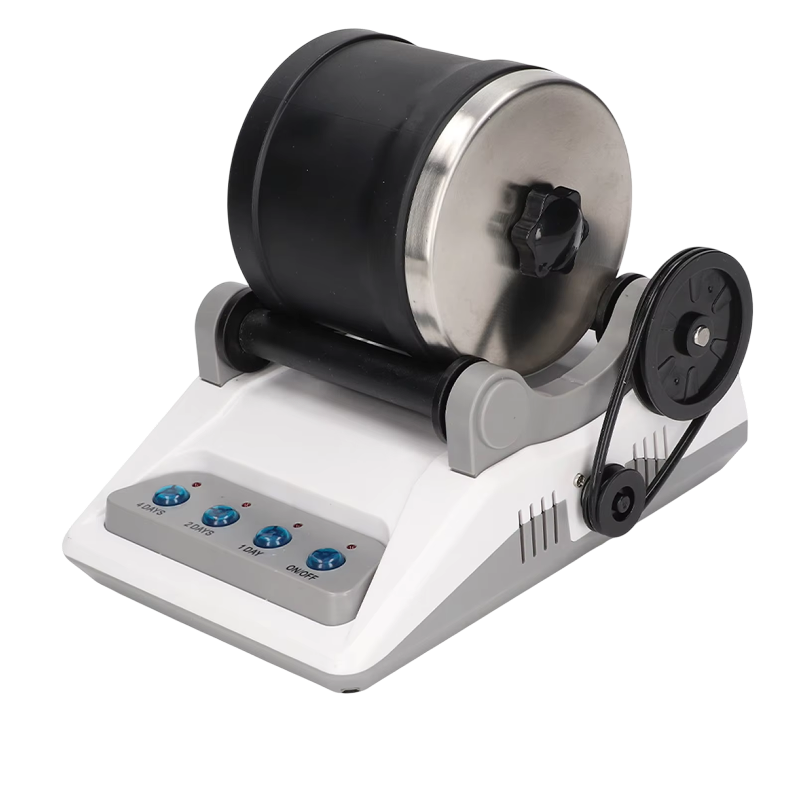 RociPolis Professional Rock Tumbler Kit – Quiet Leak-Proof Barrel with Gems, Grit & Jewelry Settings
