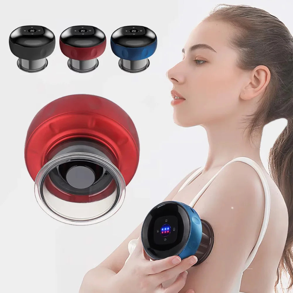 SapixAmi Smart Cupping Massager 12 Level Suction 12 Level Heat Red Light Therapy