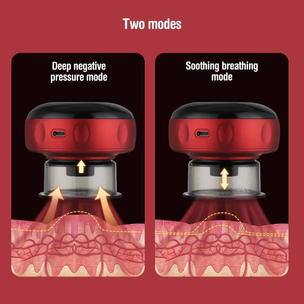 SapixAmi Smart Cupping Massager 12 Level Suction 12 Level Heat Red Light Therapy