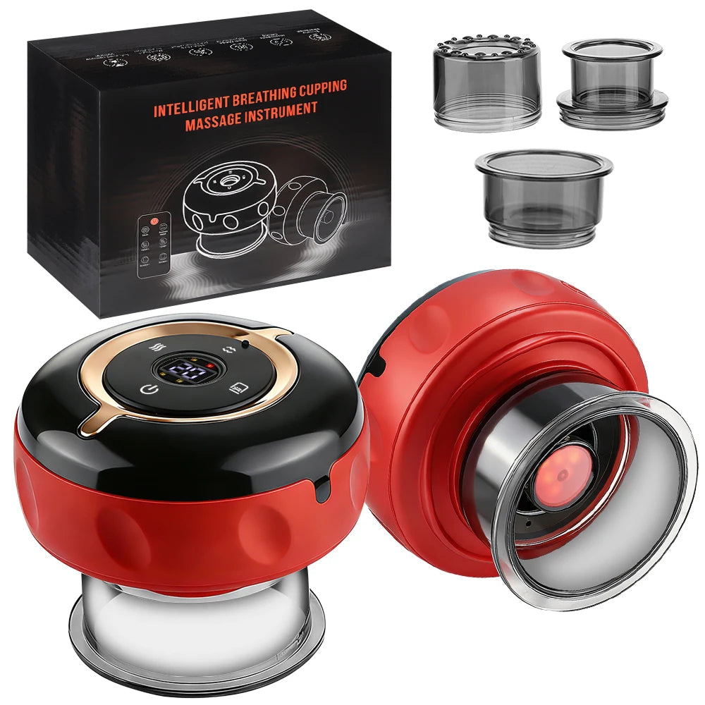SapixAmi Smart Cupping Massager 12 Level Suction 12 Level Heat Red Light Therapy