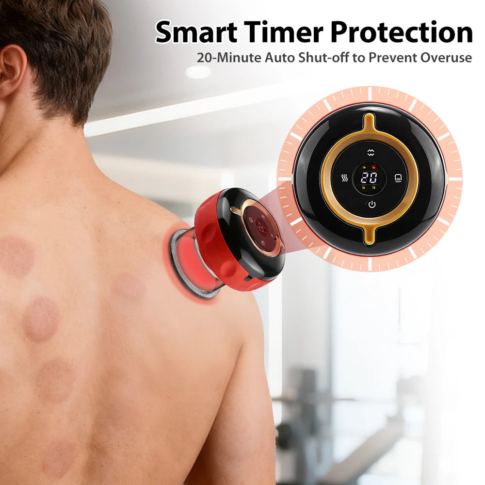 SapixAmi Smart Cupping Massager 12 Level Suction 12 Level Heat Red Light Therapy