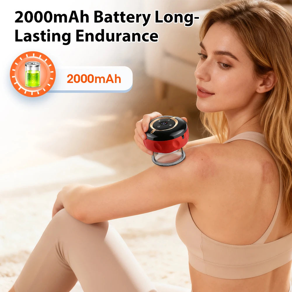 SapixAmi Smart Cupping Massager 12 Level Suction 12 Level Heat Red Light Therapy