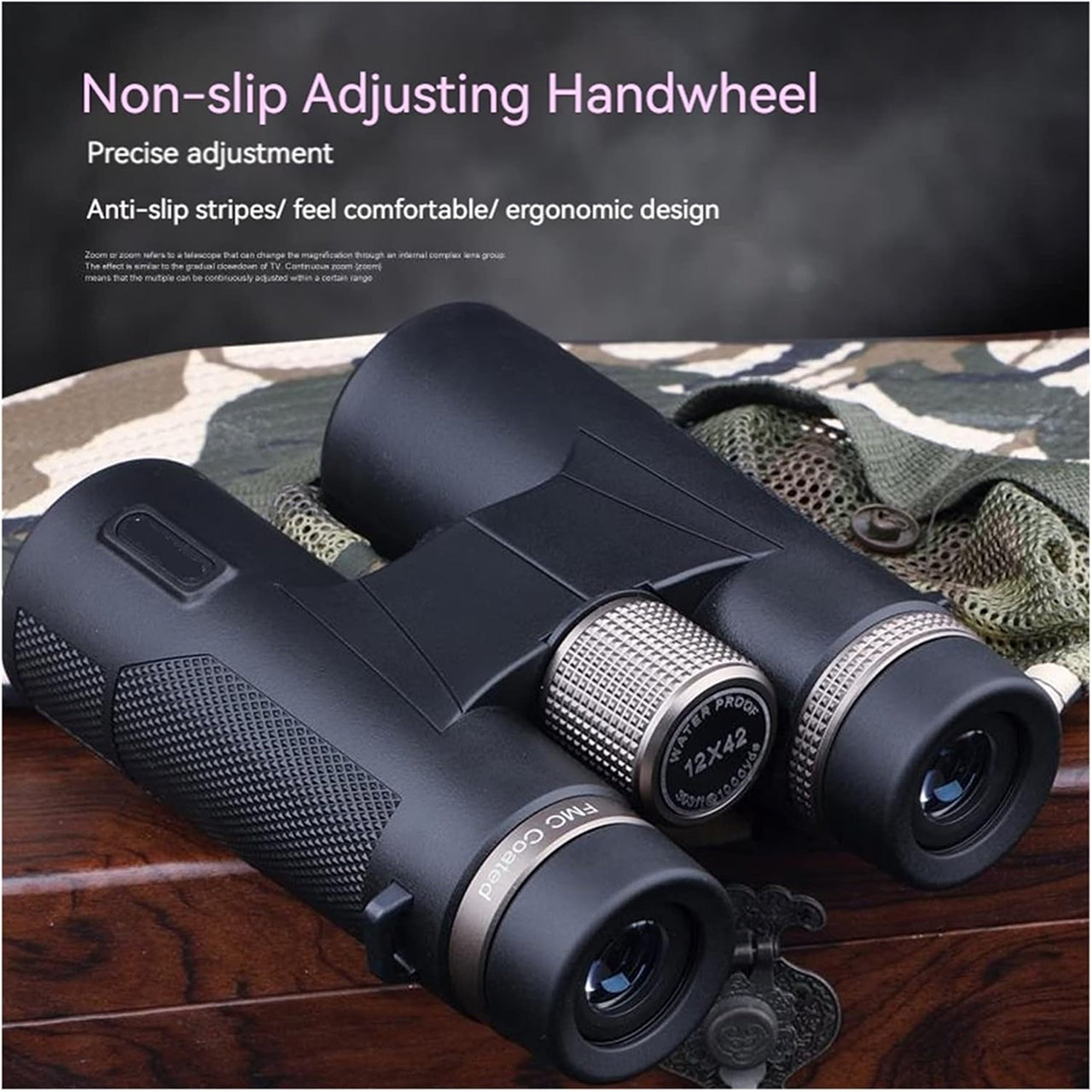 BinWicix 12x42 Hunting Binoculars – ED Glass, IP67 Waterproof & Red Coating High-Clarity Optics