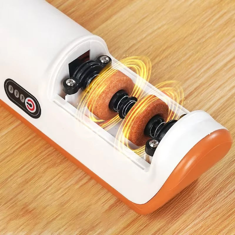 SharpyVex 3-Stage Electric Sharpener – Precision Diamond Abrasives, Scissor Slot & Non-Slip Base